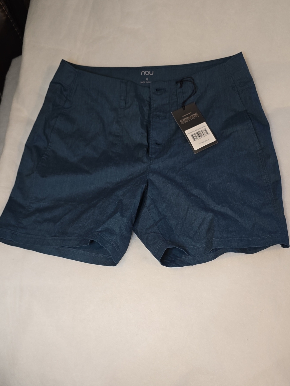 Nau Men's Teal Flat-Front Shorts